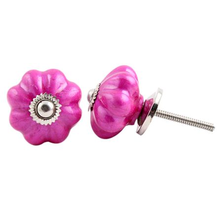 Neon Pink Melon Dresser Knob